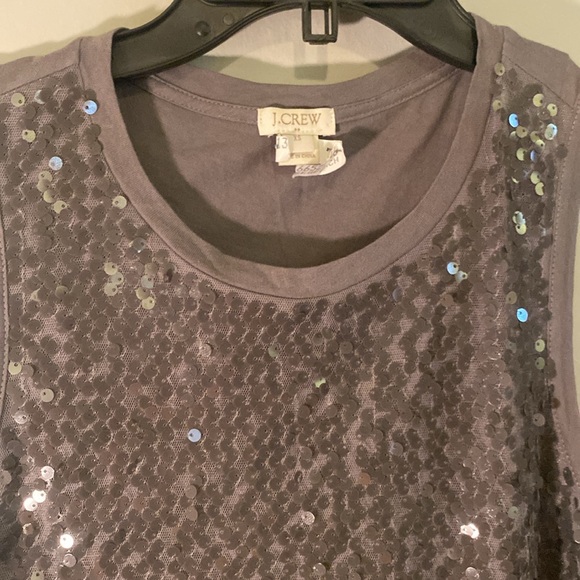 J. Crew Beautiful Grey Sequin Tank top Size XS - Picture 7 of 8